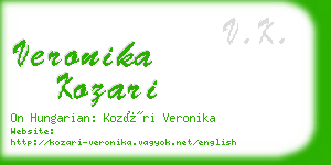 veronika kozari business card